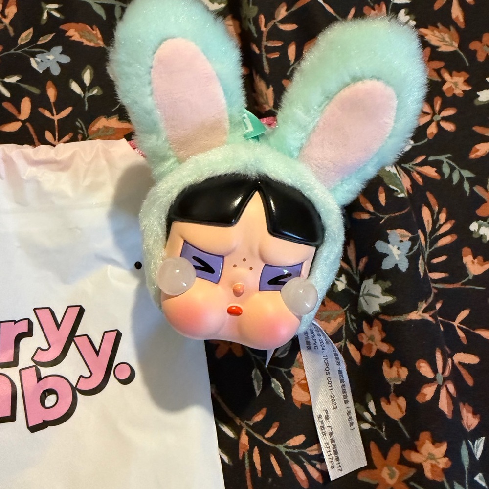 Tokidoki Bunny Plush Head Clip - Light Blue